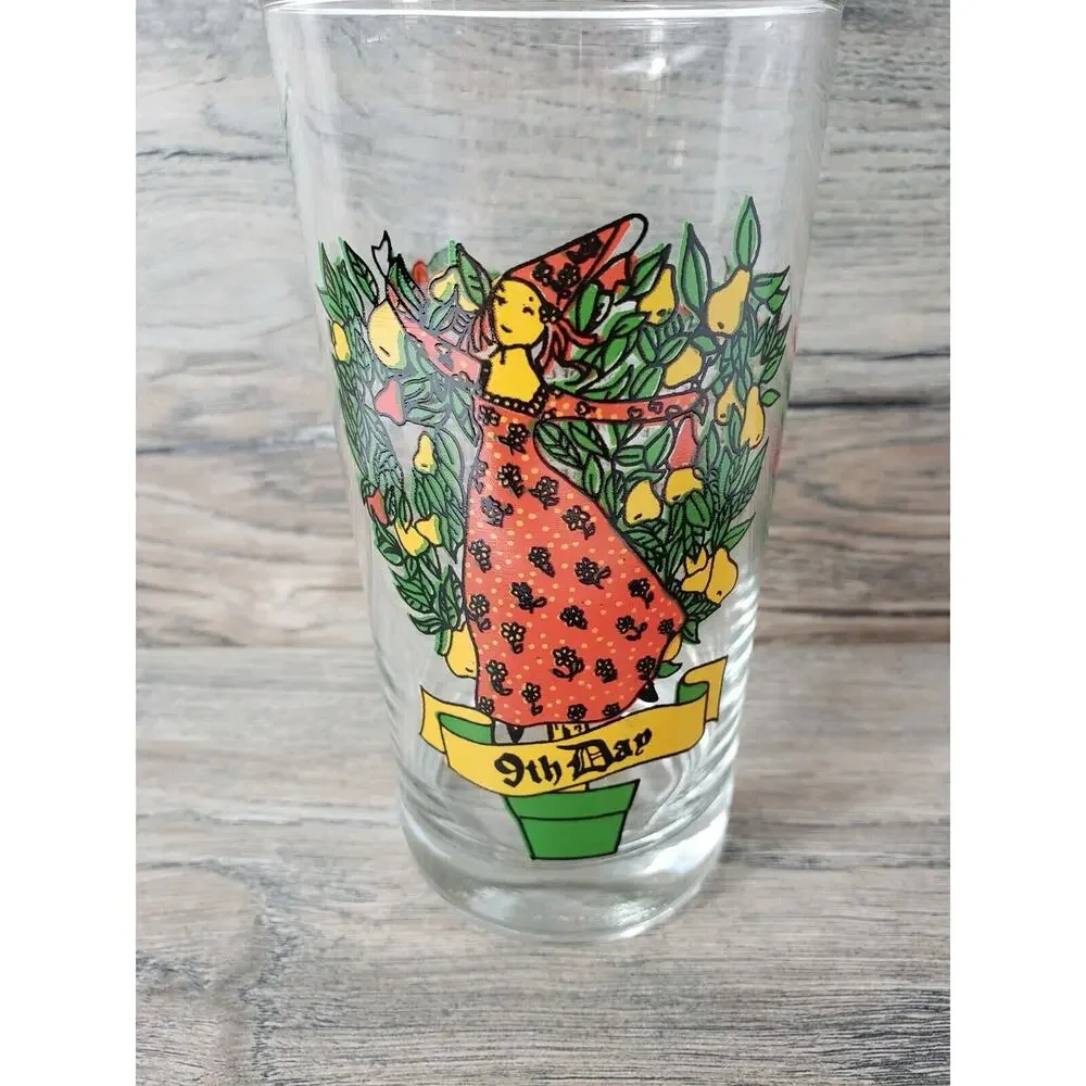 Twelve Days of Christmas by Indiana Glass 12 oz Replacement Glass Day 9